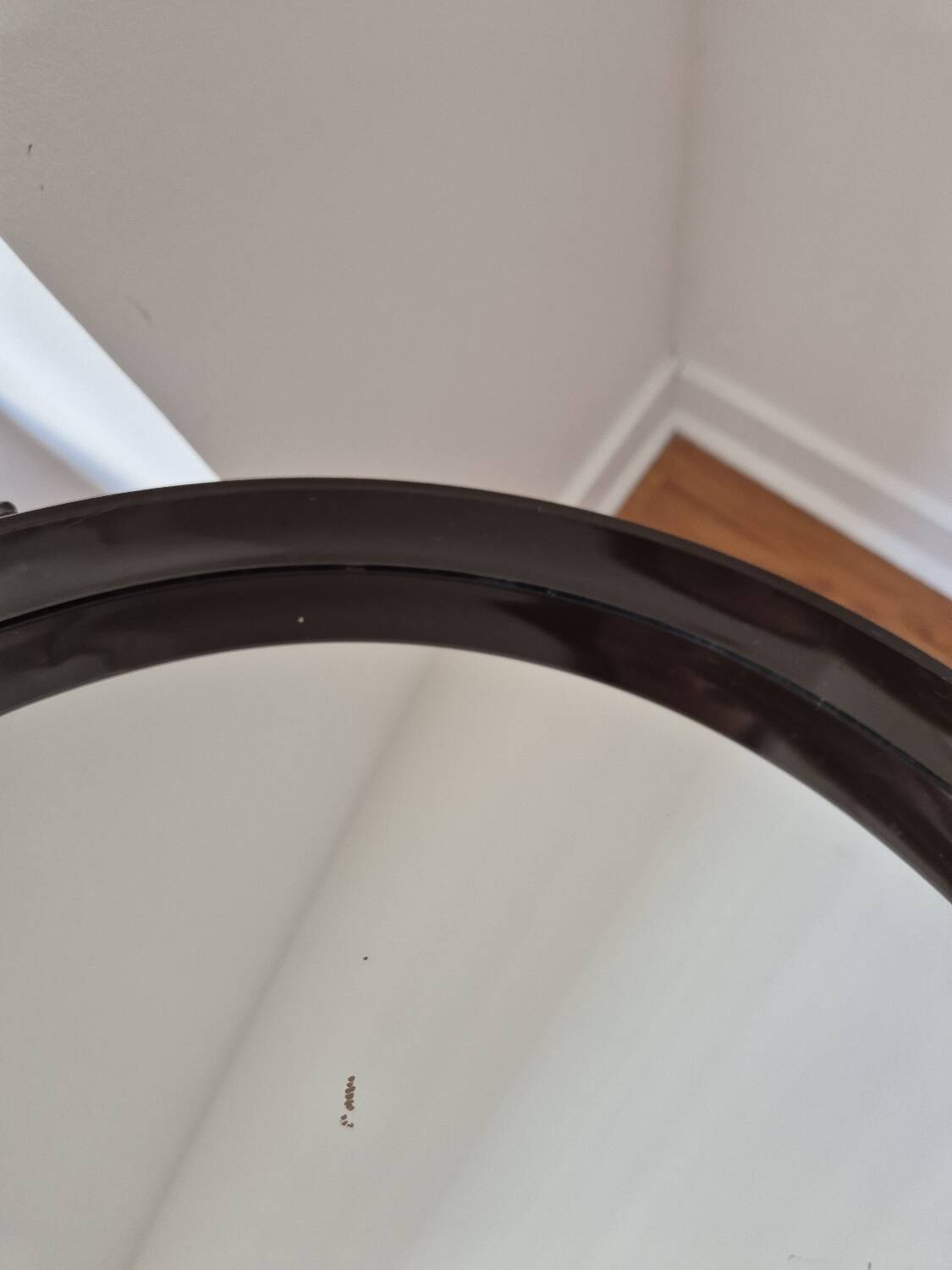 Round smoked plastic mirror '70s - Vintage