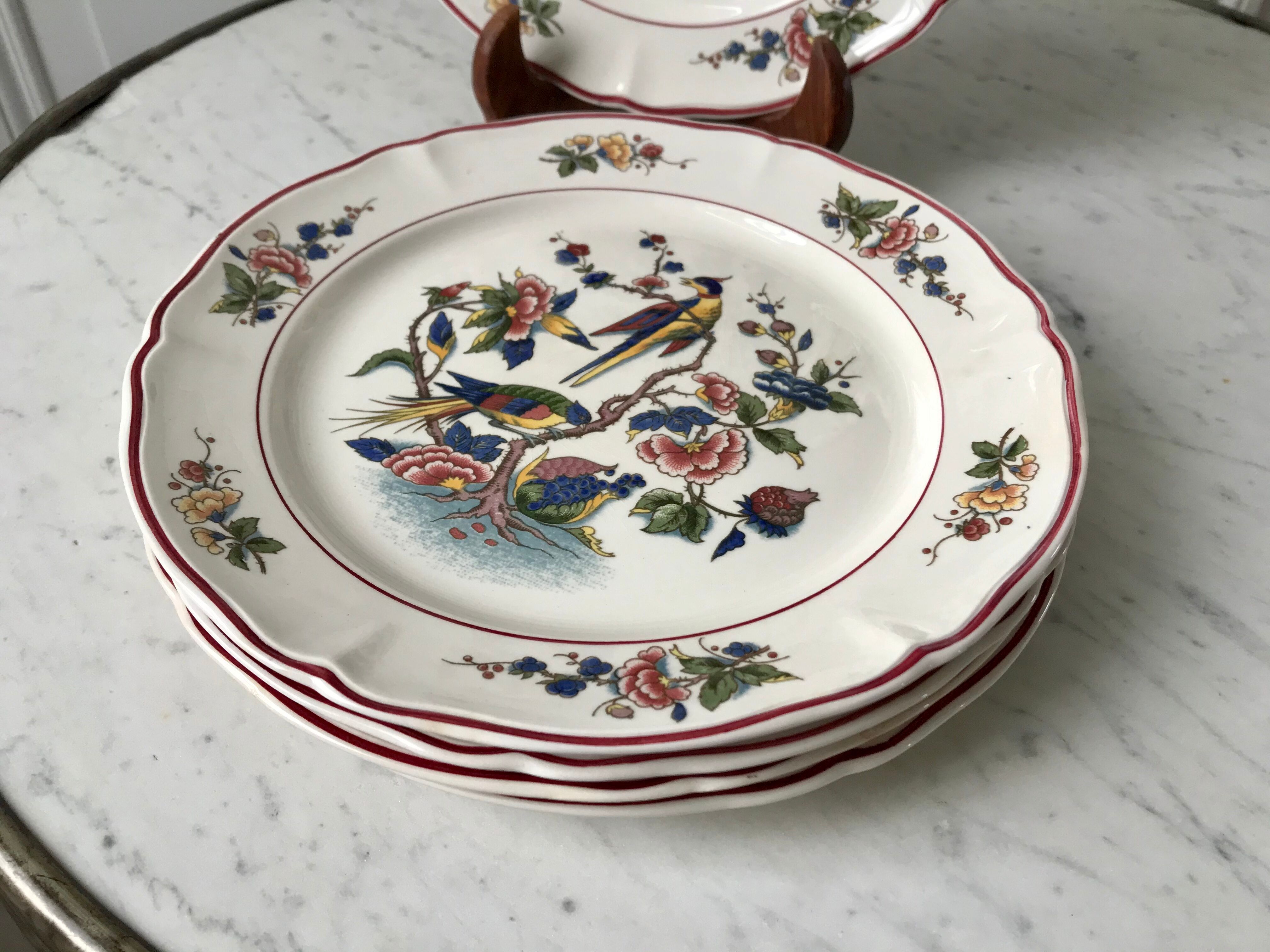 Set of 5 dessert plates Villeroy & Boch model Phoenix 50s-60s