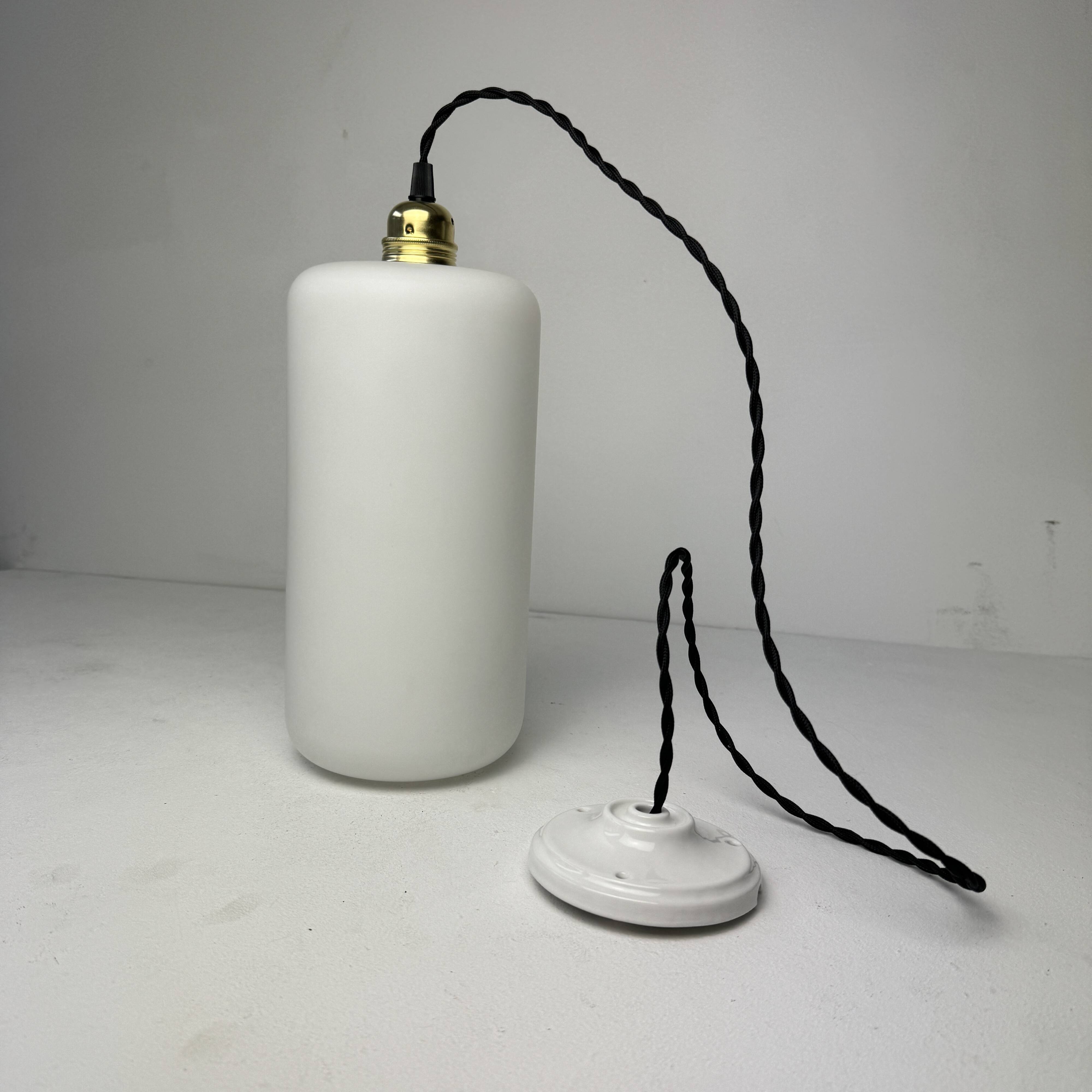 Lot of 3 old vintage xxl opaline pendants