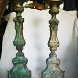 Pair of church candleholders, 19th century