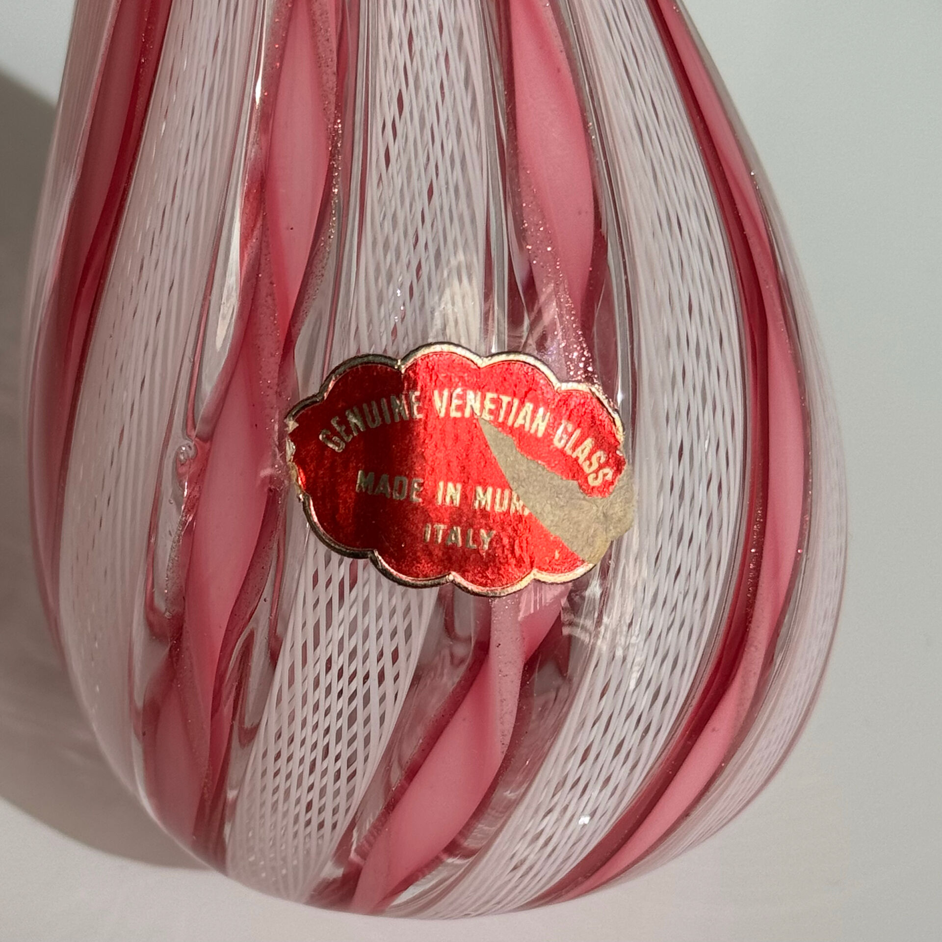 Murano Glass Ewer Vase 1 – Latticino Technique