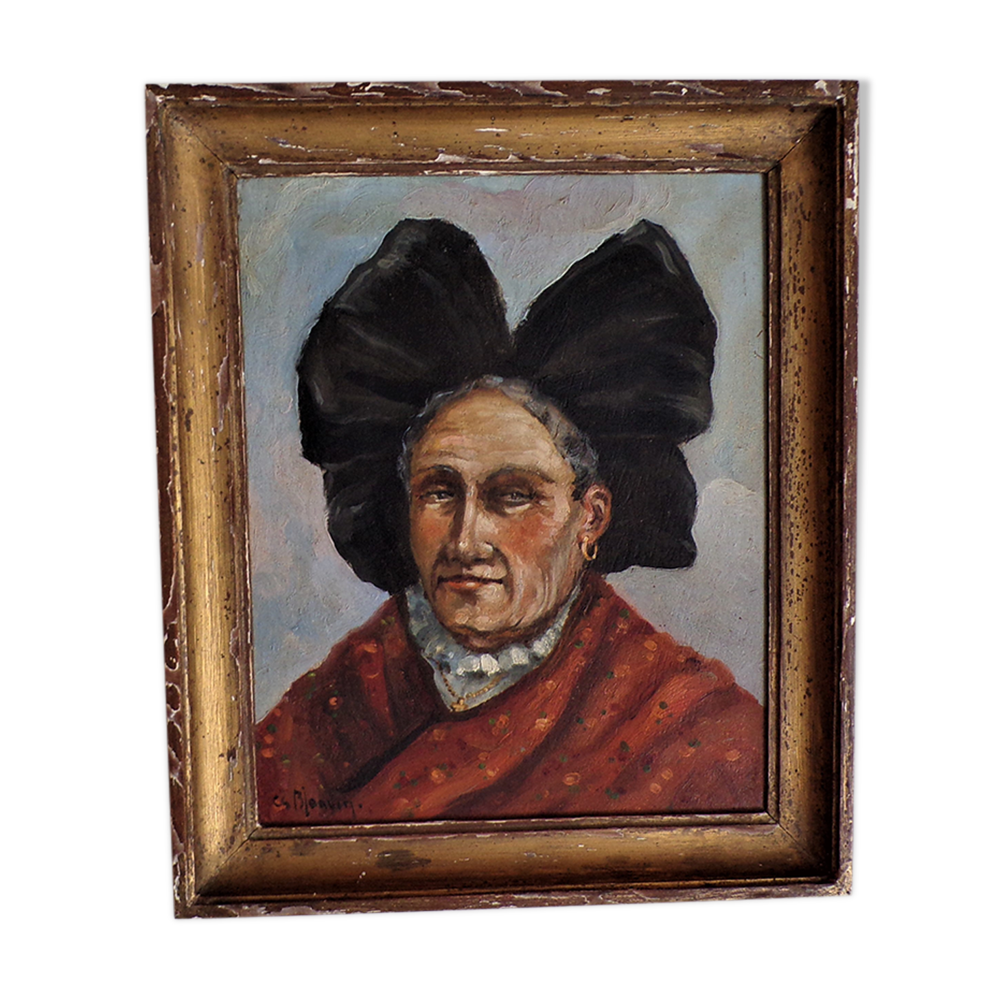 Portrait sur panneau