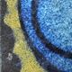 Vintage enamelled ceramic trivet – 1970s – Abstract decor