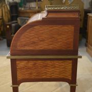 Louis XVI style cylinder desk in marquetry from the Napoleonic III period.