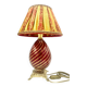 Murano glass table lamp in Ruby color, Rigadin, Italy 1950