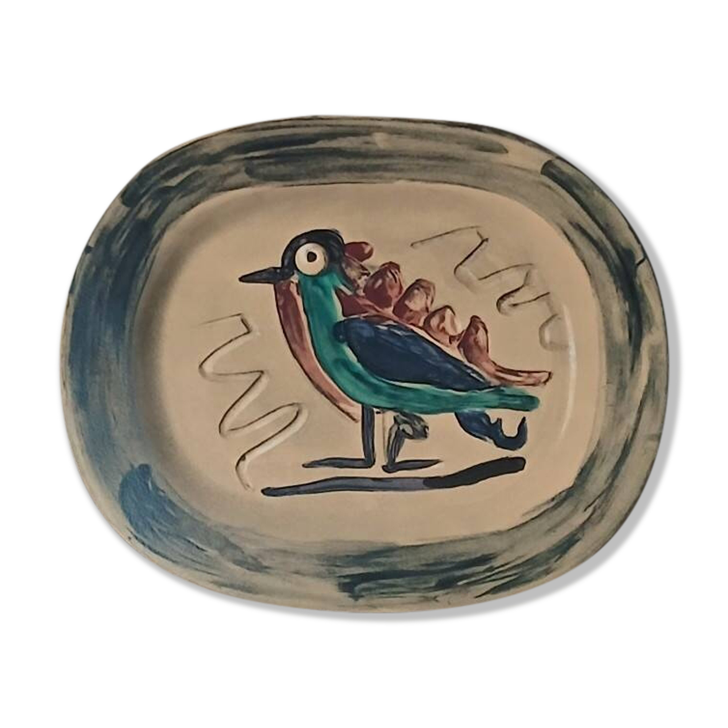 Pablo Picasso numbered 84/100, ceramic lithograph 1967