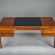Danish executive desk in rosewood with black leather inlay from Søren Willadsen Møbelfabrik, 1960s