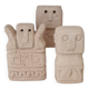 Lot de trois statues de pierre Sumba, Indonésie