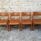 Chaises Maison Regain  en orme et cuir