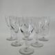Set of 6 engraved crystal flared wine glasses from the 30s and 40s