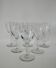 Set of 6 engraved crystal flared wine glasses from the 30s and 40s
