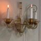 Venetian wall light in gilded Murano glass, circa 1940, set of five available.