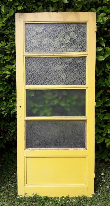 Door vintage translucent glazing