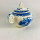 Sugar bowl with lid Villeroy and Boch Mettlach Burgenland blue