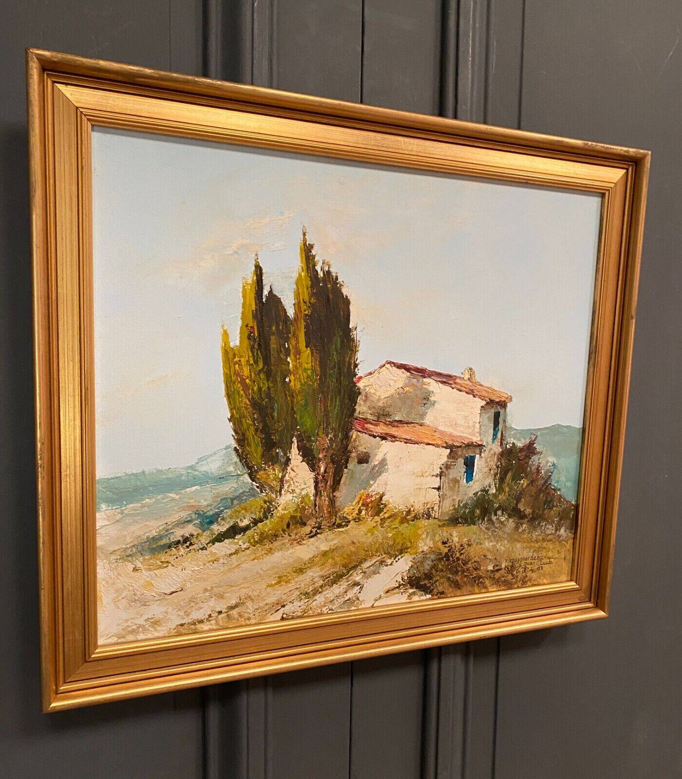 Oil on canvas by Jean-Claude Guignardeau landscape of Provence