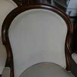Pair of walnut armchairs mark from the 19th century