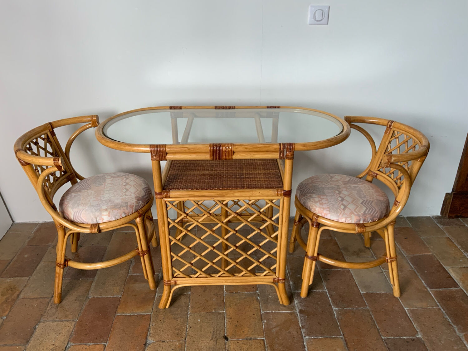 Rattan table and chairs set