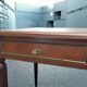 Old style flat desk louis xvi leather tray with 2 pulls