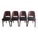 Set of 4 vintage faux wood chairs in the style of Hoswald Haerdtl