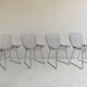 Lot de 4 chaises chromées par Bertoia pour Knoll, vers 1960