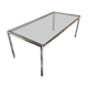 Chrome table and smoked glass