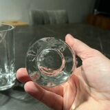 Série de 4 verres à orangeade estampillés cristal saint louis