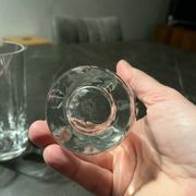 Série de 4 verres à orangeade estampillés cristal saint louis