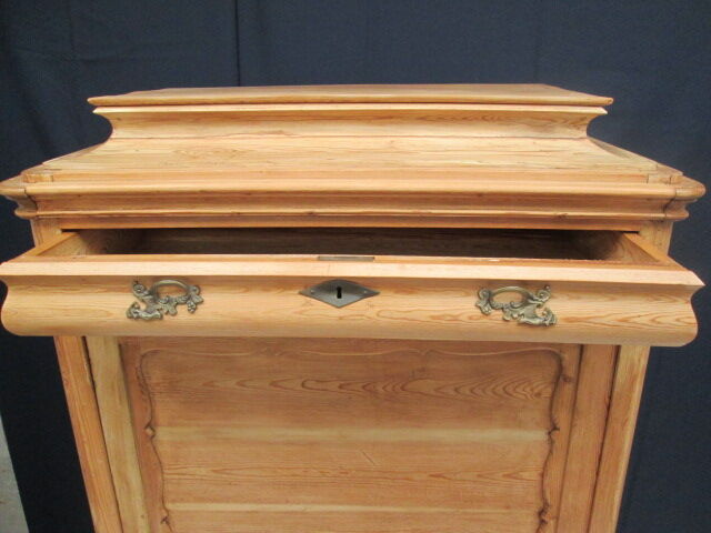 19th century Danish pine wardrobe