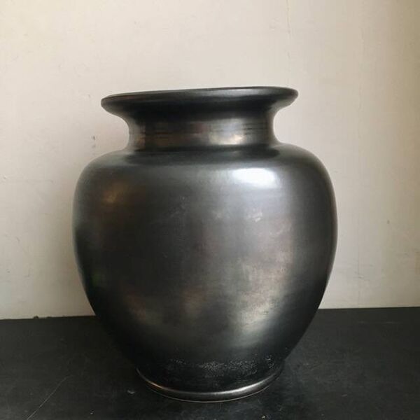 Vase lustré noir Les grottes Dieulefit era Pouchain Picault Jouve Capron