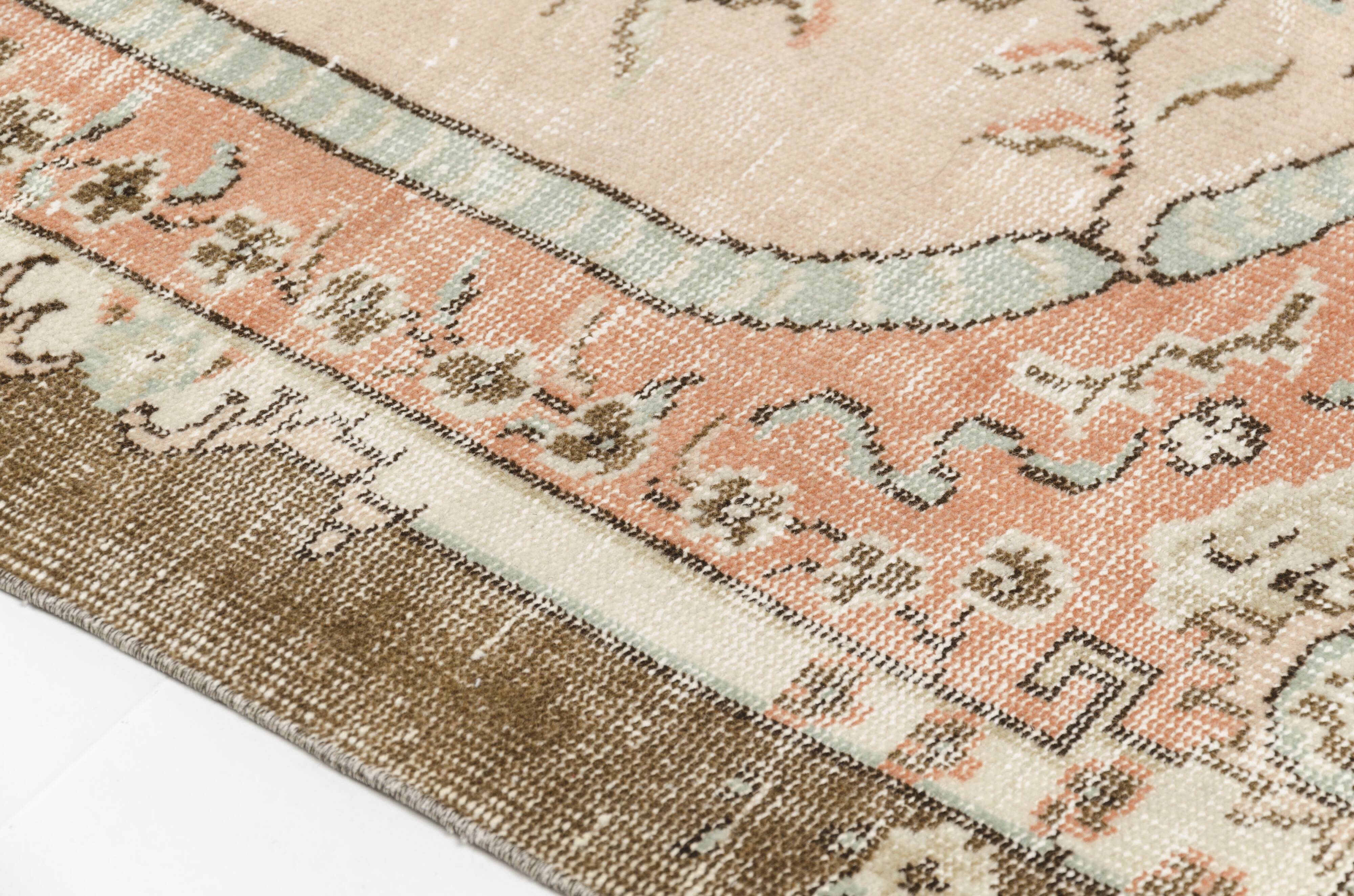 Geometric Handknotted Wool Rug