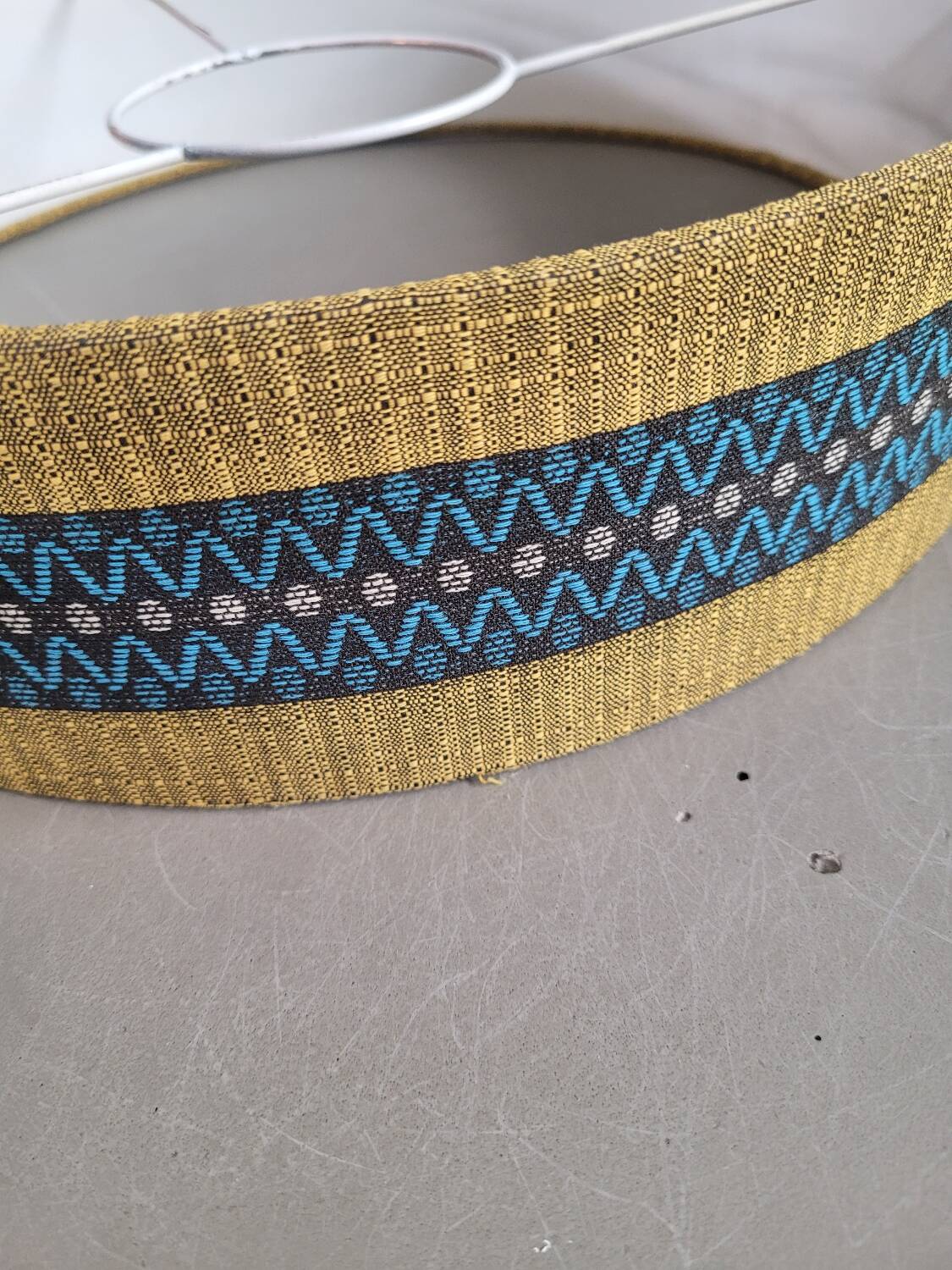 Vintage molded glass globe pendant light and shade