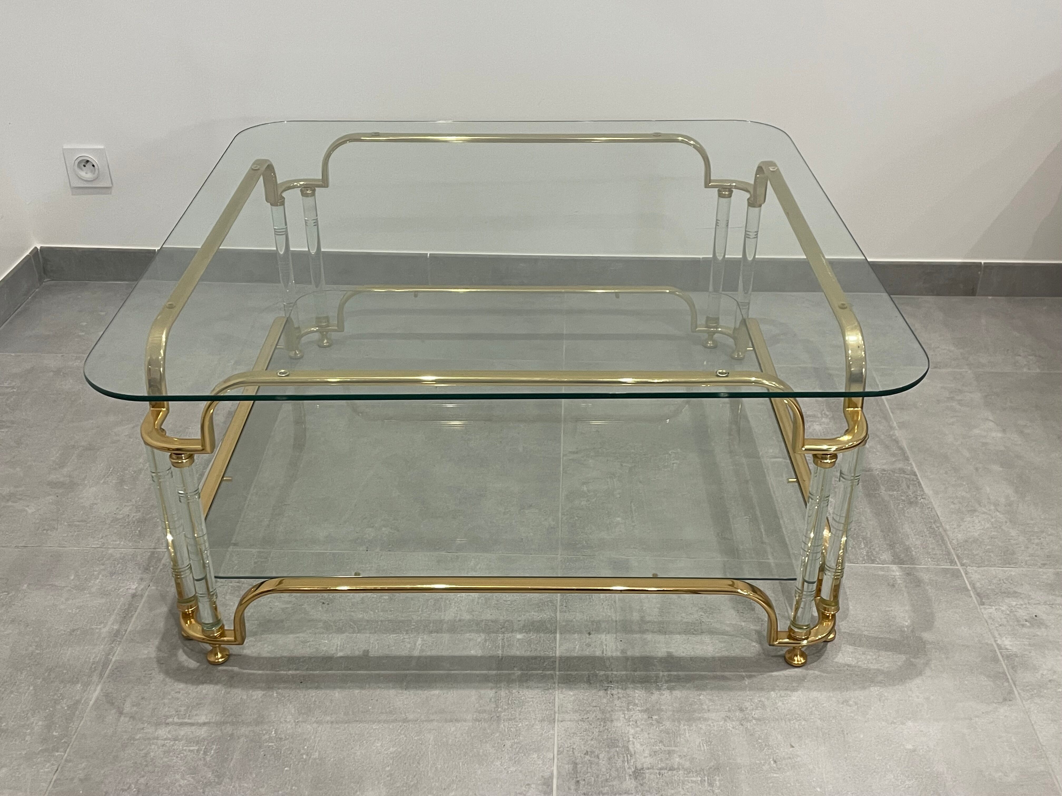 Coffee table Hollywood Regency, Italian of the 70s