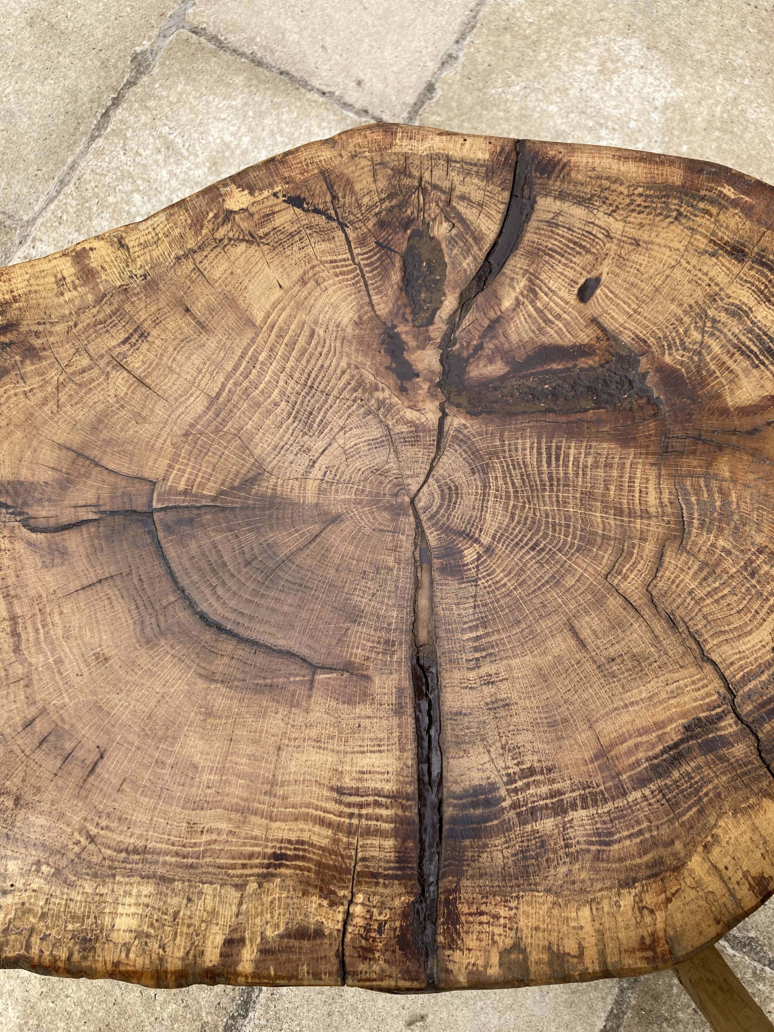 Brutalist coffee table and its stool