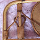 Rattan coat rack and vintage mirror