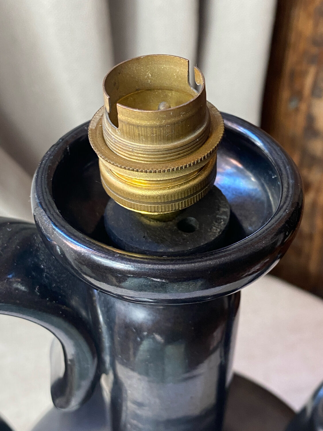 Ceramic lamp base, Sauveur Lunetta, Vallauris