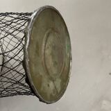 Old metal wastebasket