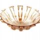Art Deco fruit bowl, glass, Val Saint Lambert, Belgium, 1950s