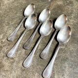 6 Christofle silver-plated tablespoons, "Malmaison" service.