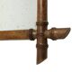 Antique French Wooden Faux Bamboo Mirror 52x39cm