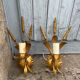 Chandelier and Pair of Wheat Sheaf Wall Lights