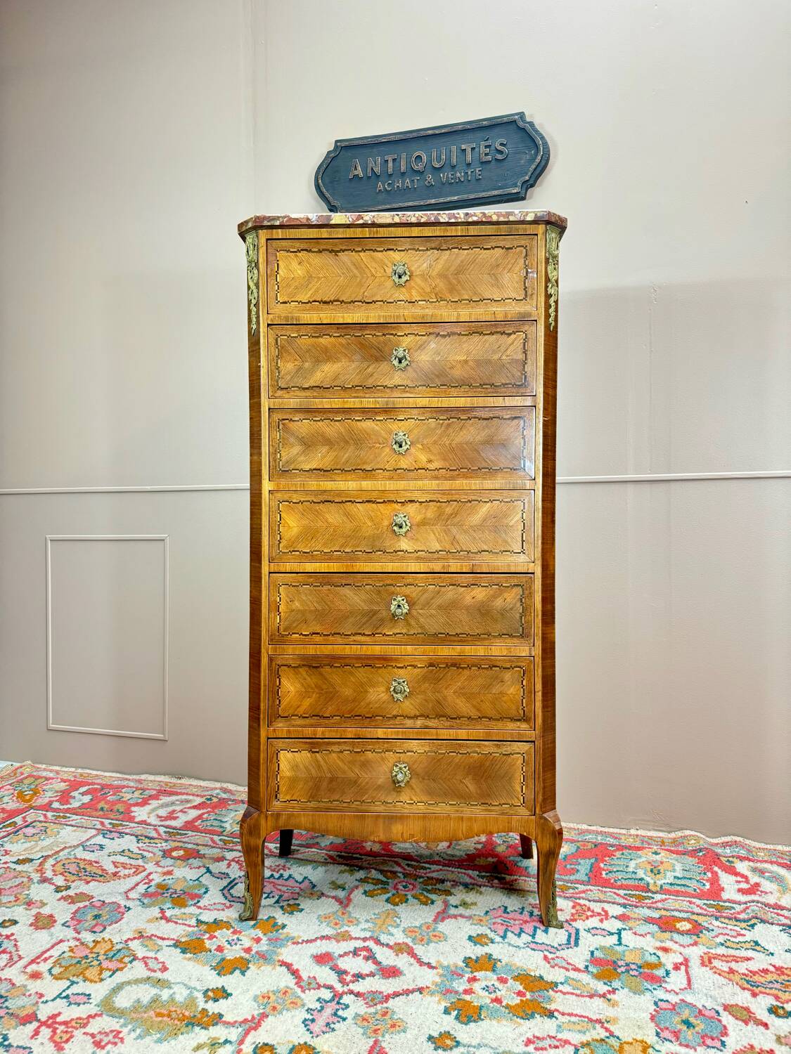 19th Century Transition Style Marquetry Weekly Planner