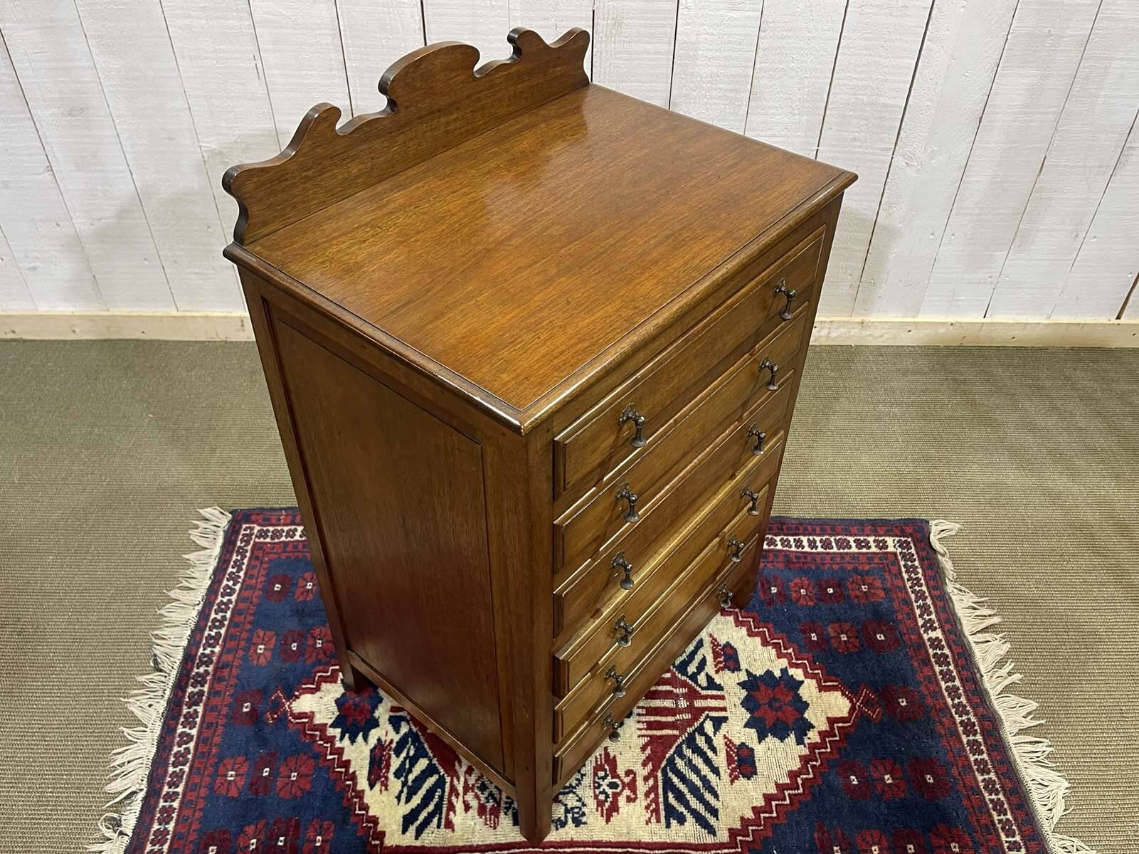 English mahogany music cabinet from the early 20th century