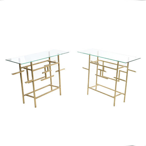 Brass console by Henri Fernandez