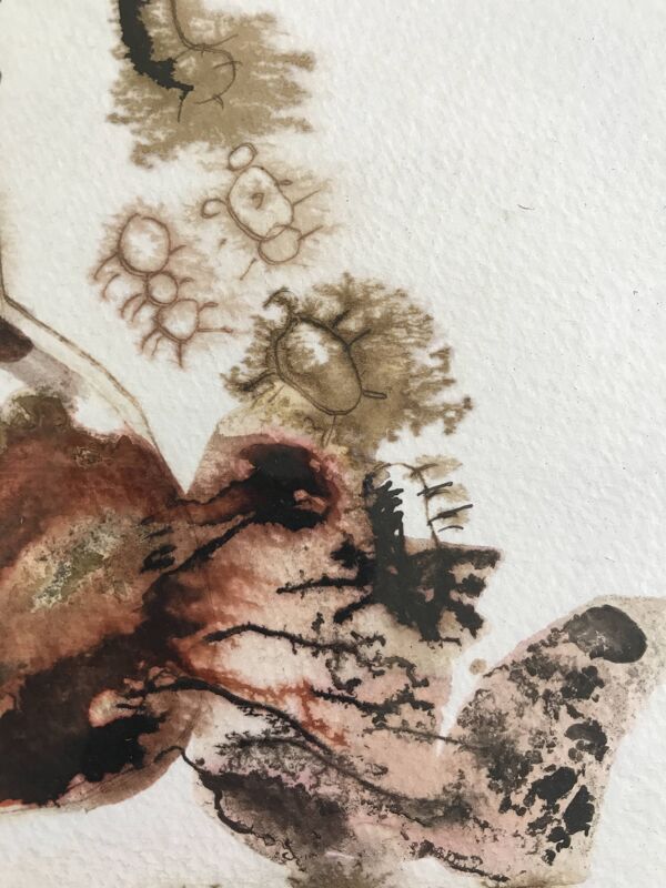 Emmanuelle messika, sans titre iv, 2012. encre sur papier signée au crayon