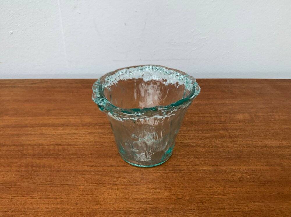 Vintage Scandinavian frosted glass bowl, 1970s