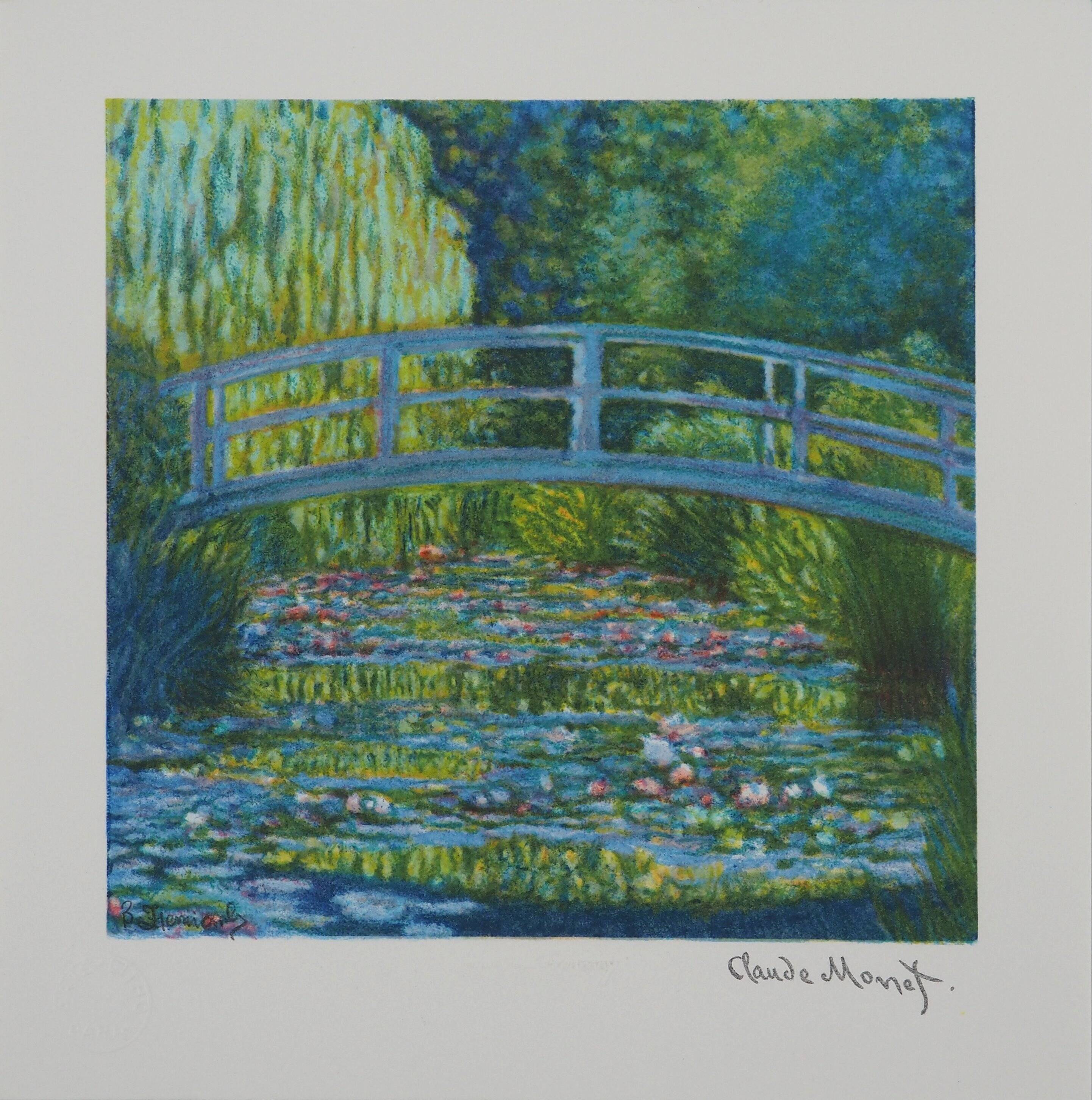 Claude Monet: Giverny, the pond with water lilies, signed lithograph.
