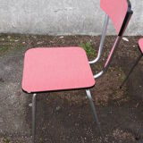 Set of 2 chairs in formica Red