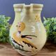 Earthenware pitcher from Savoy with bird decoration.