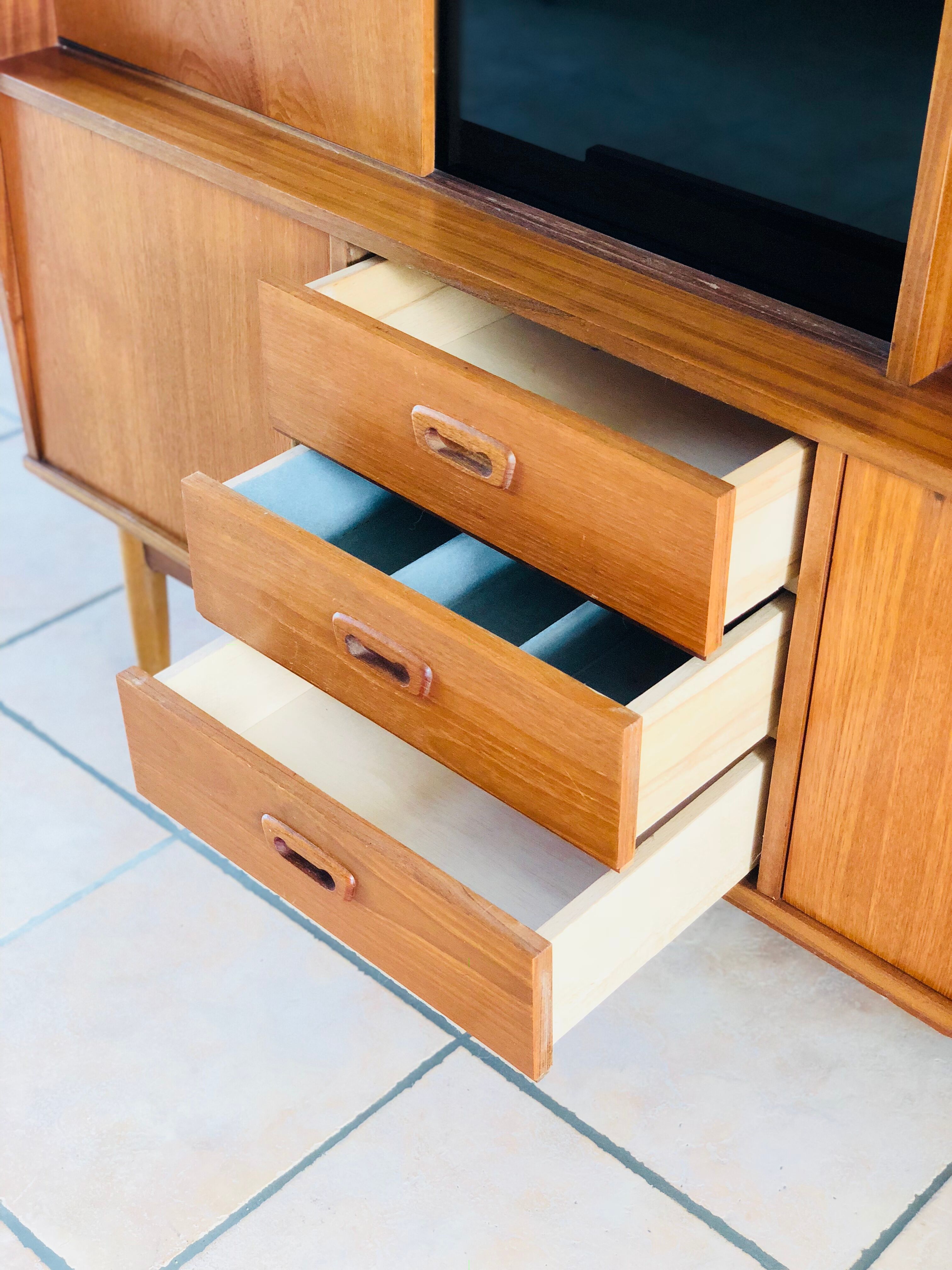 Scandinavian high teak enfilade 1960