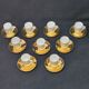 9 Moka Coffee Cups + Saucers Arabia Finland Mira Design Esteri Tomula